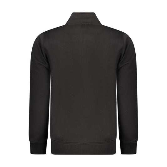 Black Cotton Men Sweatshirt