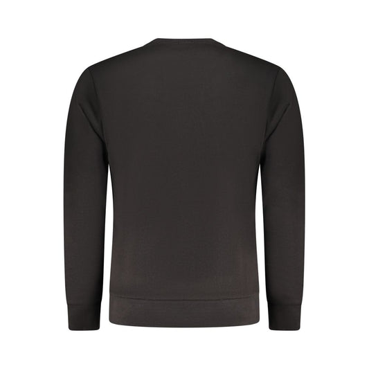 Black Cotton Men Sweatshirt