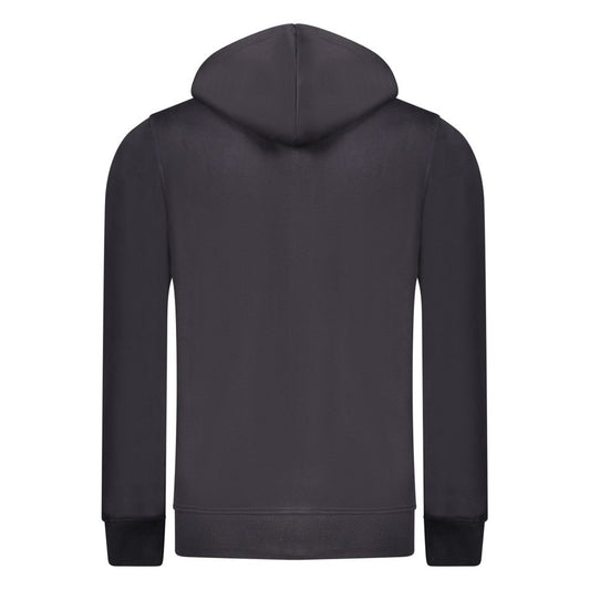 Blue Cotton Men's Hooded Sweatshirt