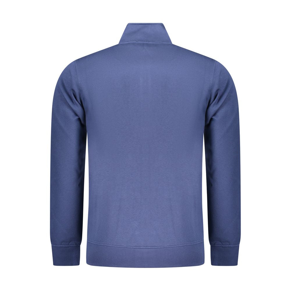 Blue Cotton Men Sweater