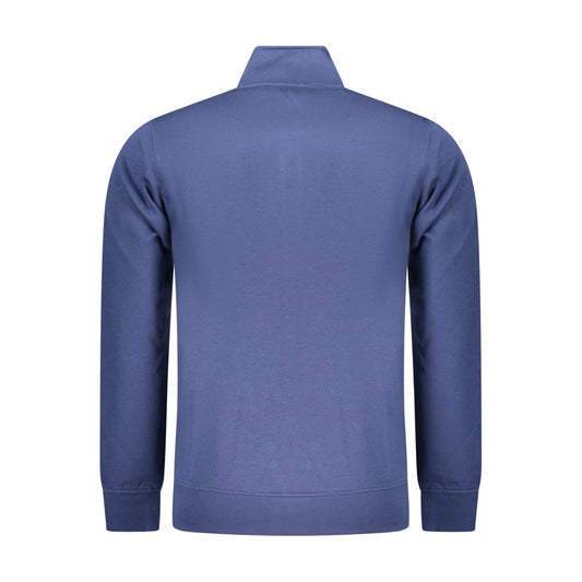 Blue Cotton Men Sweatshirt
