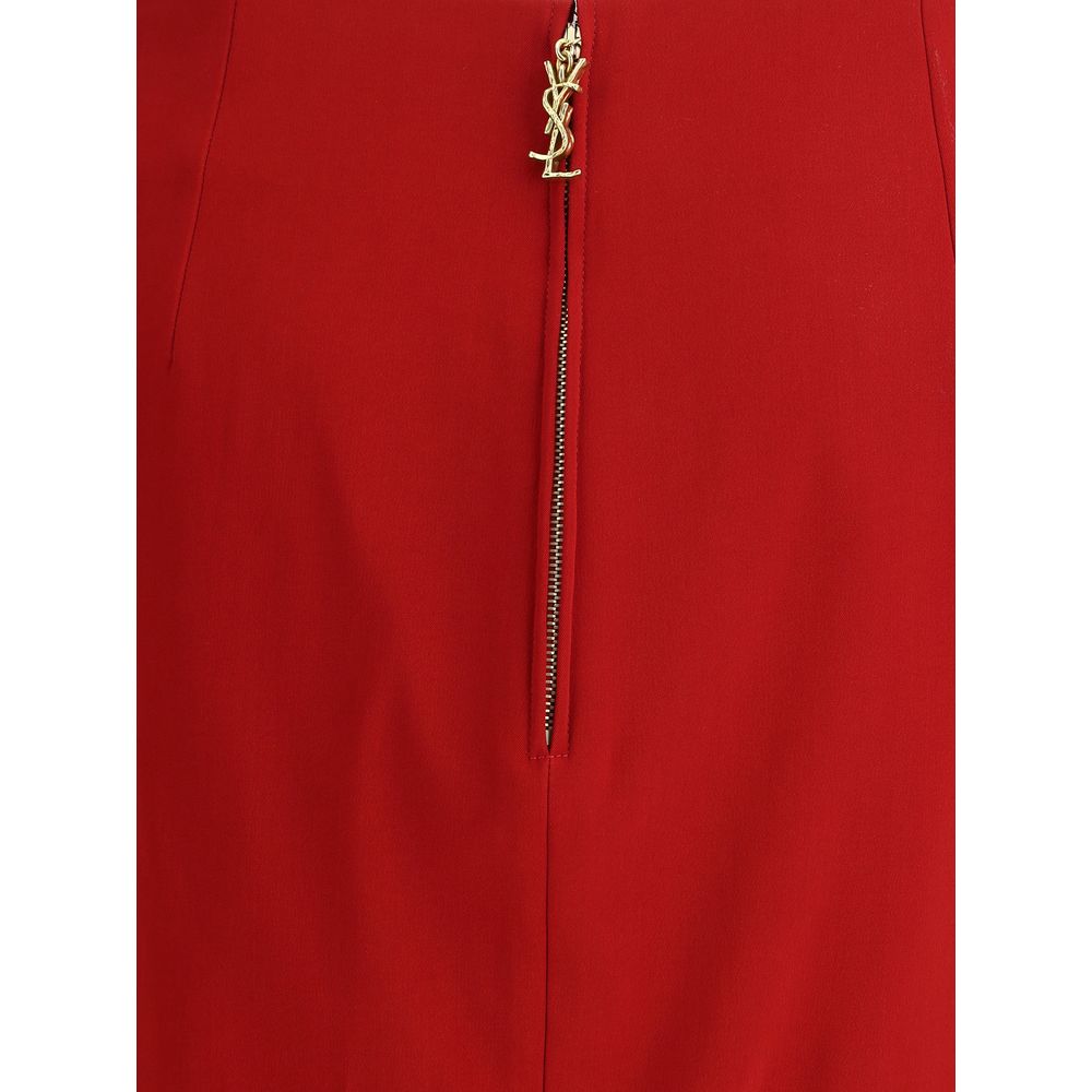 Red Viscose Skirt