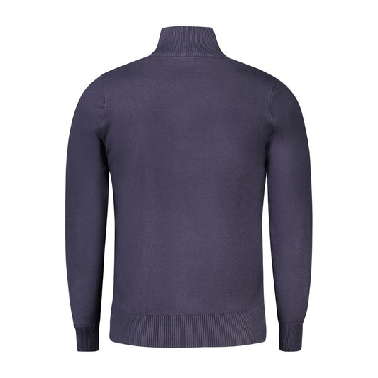 Blue Viscose Men's Sweater