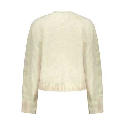 Beige Wool Women Sweater