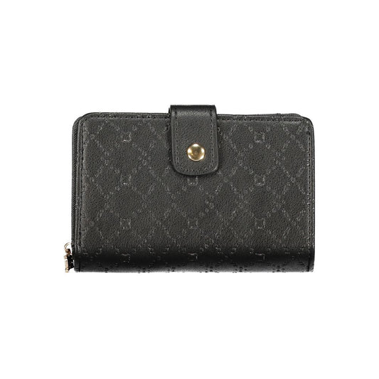 Black Polyurethane Women Wallet