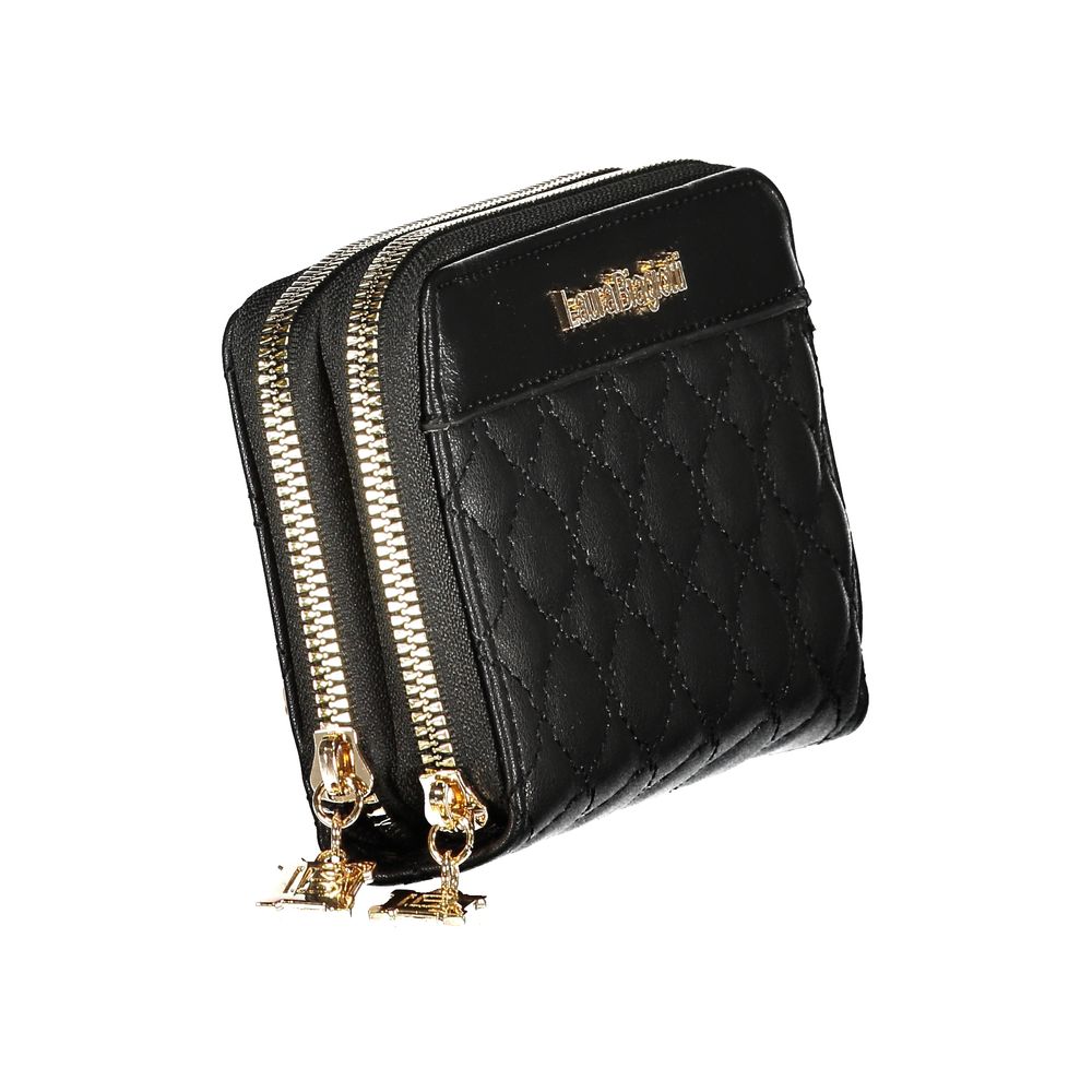 Black Polyurethane Women Wallet