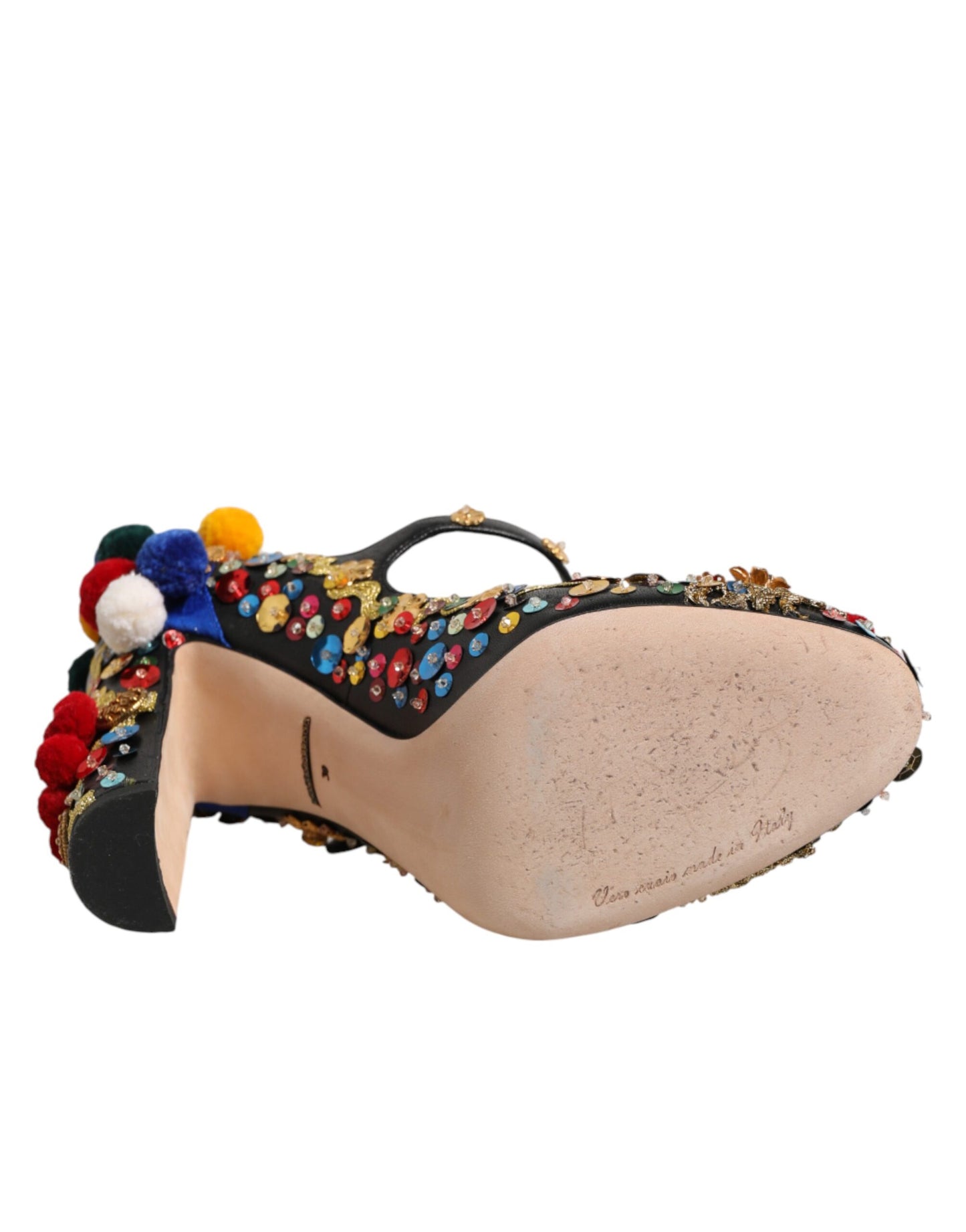 Black Gold Embellished MARY JANES Pumps Shoes