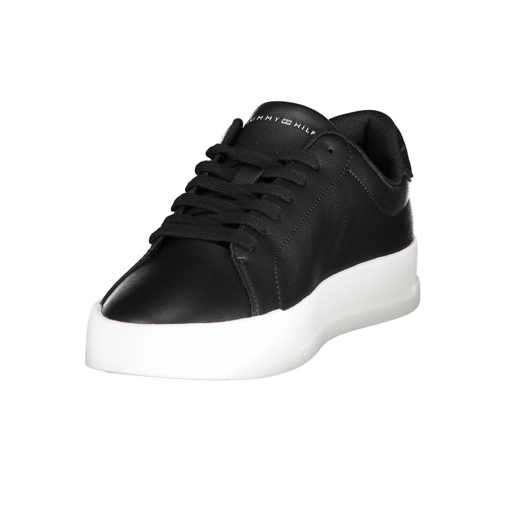 Black Polyurethane Men's Sneaker