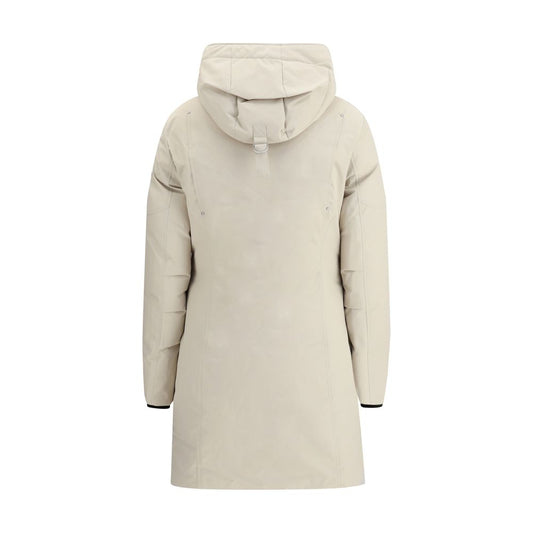 Beige Polyester Parka