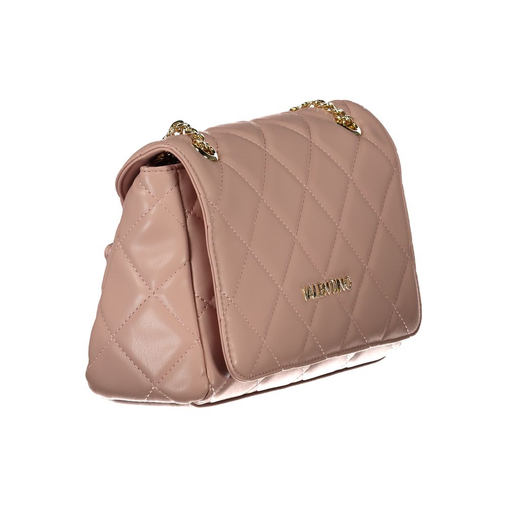 Pink Polyurethane Women's Bag