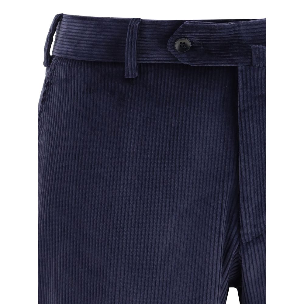 Blue Cotton Two-Piece Suit