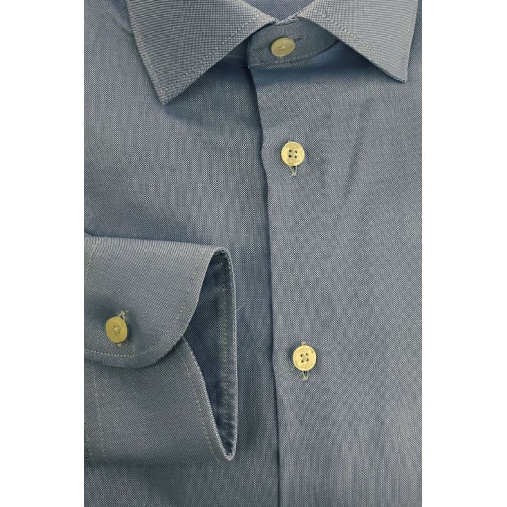 "Light Blue Cotton Men Shirt"