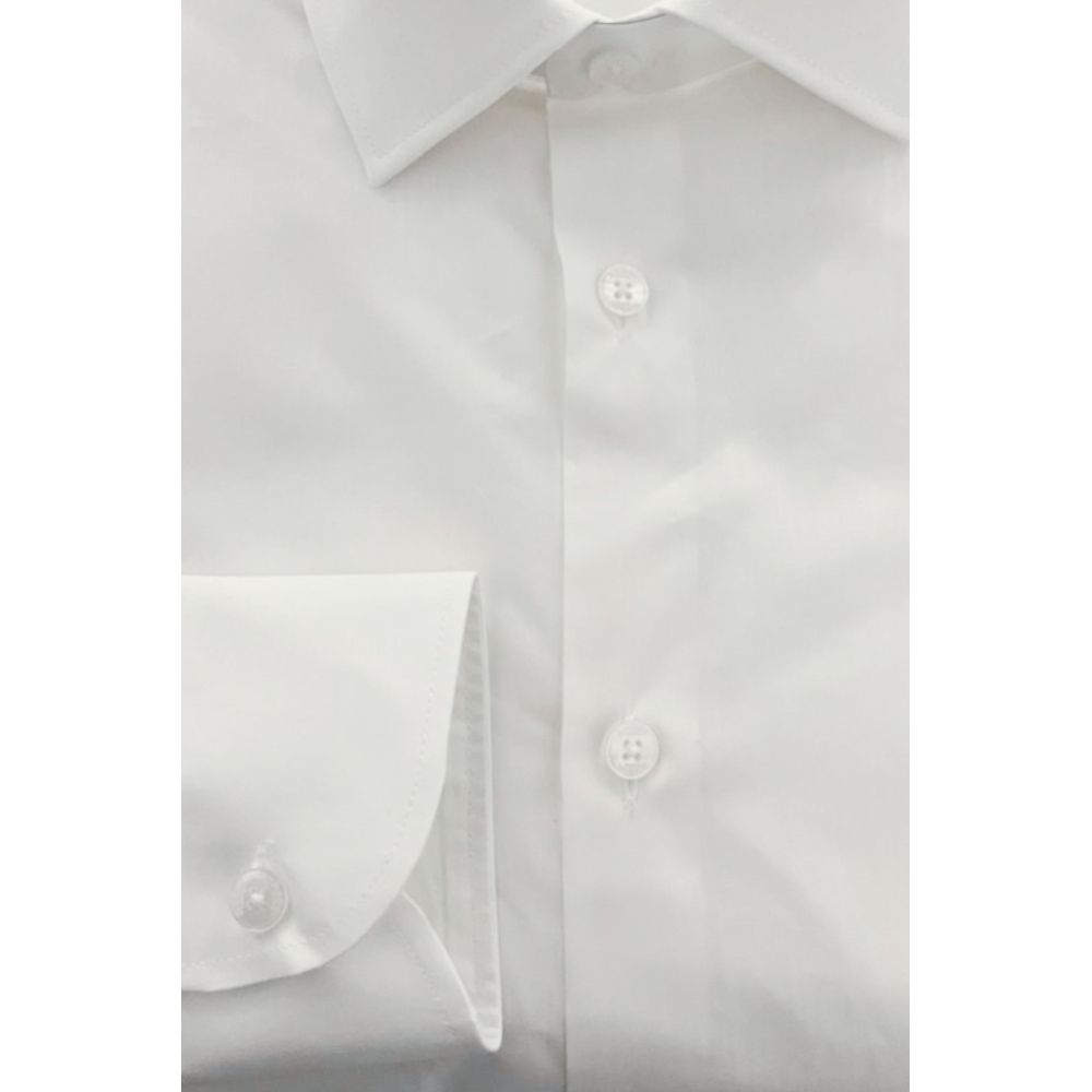 White Cotton Men Shirt