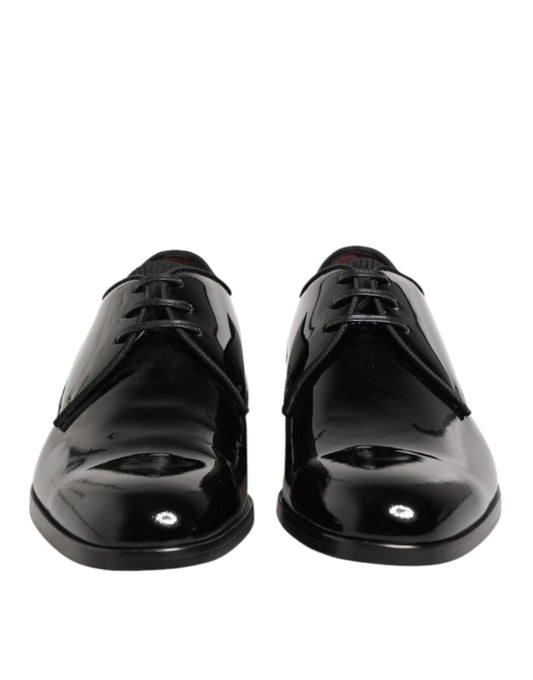 Black Calfskin Leather Derby Dress Shoes