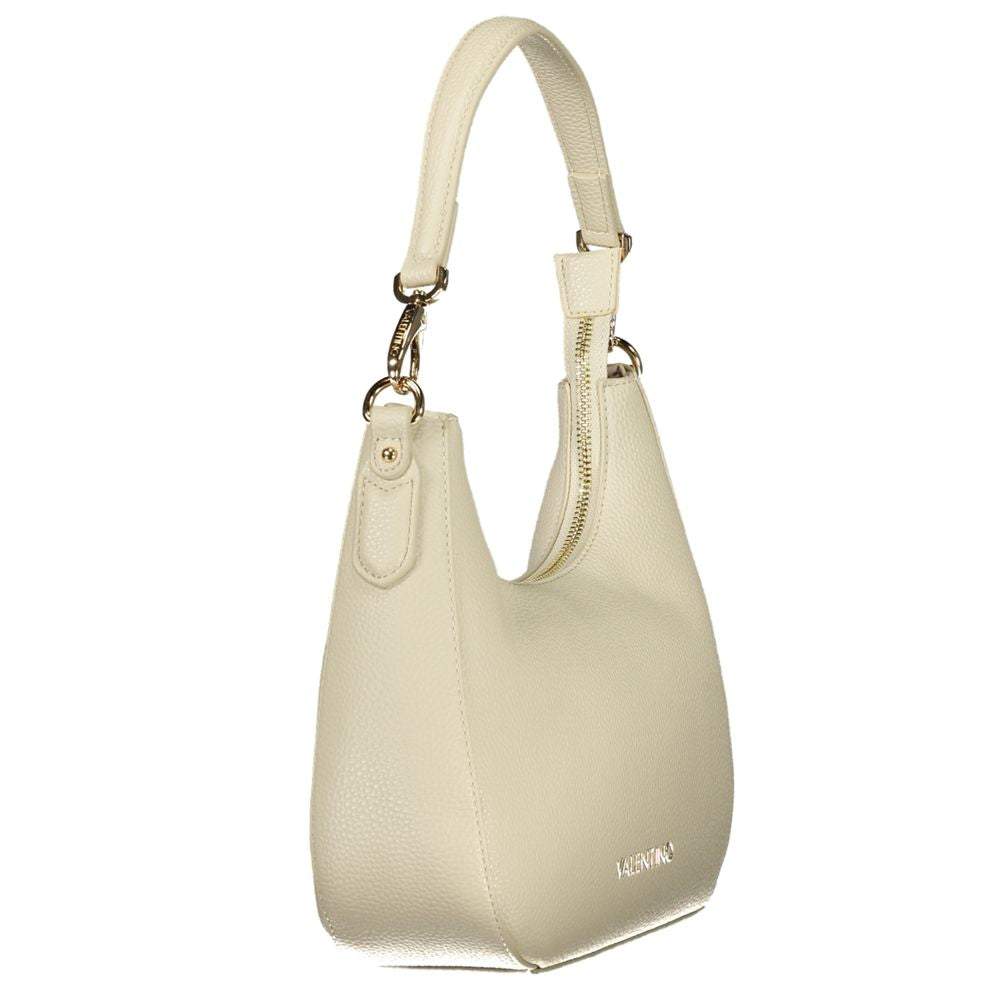 Beige Polyurethane Womens Bag
