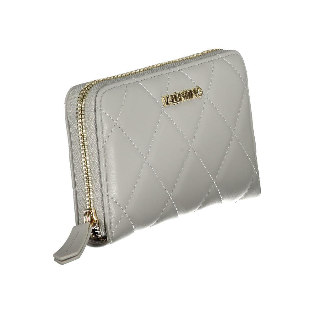 Grey Polyurethane Women's Wallet