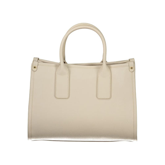 Beige Polyurethane Women's Bag