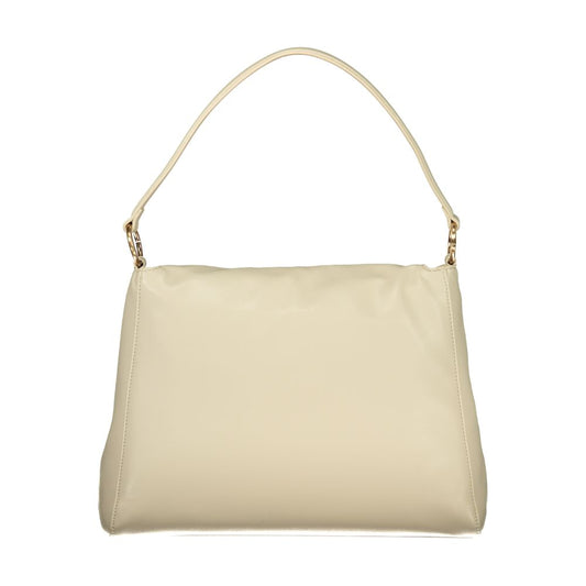 Beige Polyurethane Women's Bag