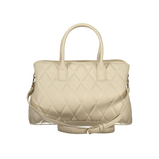 Beige Polyurethane Women's Bag