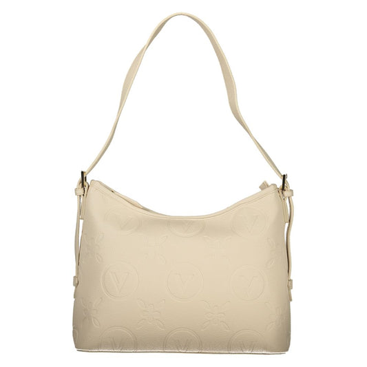 Beige Polyurethane Womens Bag
