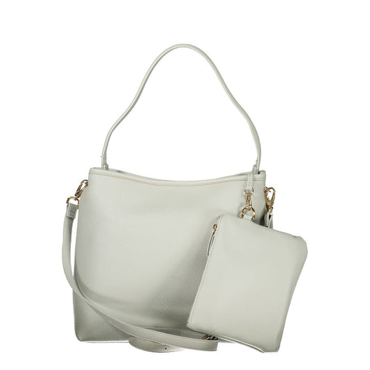 Grey Polyurethane Women's Bag