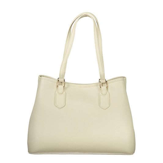 Beige Polyurethane Women's Bag
