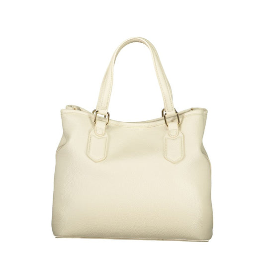 Beige Polyurethane Women's Bag