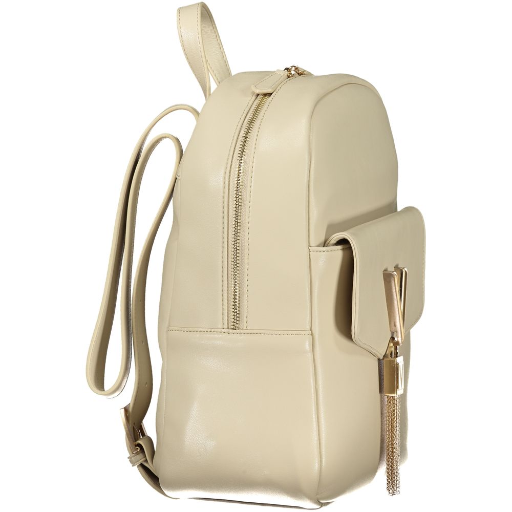 Beige Polyethylene Backpack