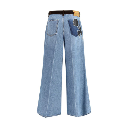 Light Blue Cotton High-Waisted Jean