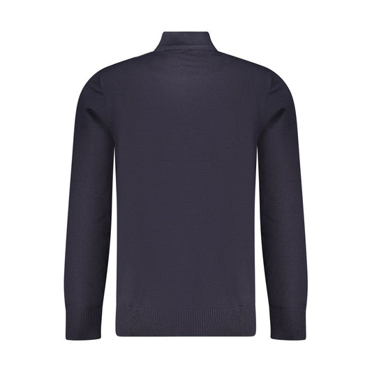 Blue Nylon Men Sweater