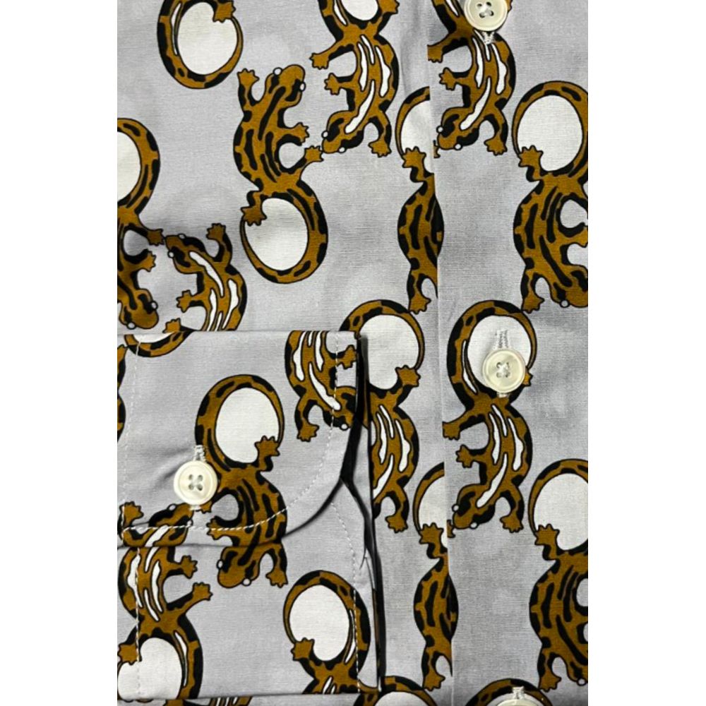 Multicolor Cotton Men Shirt