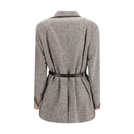 Brown Fleece Wool Coat