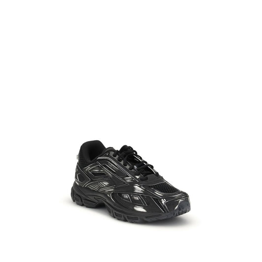 Black Polyethylene Athletic Sneakers