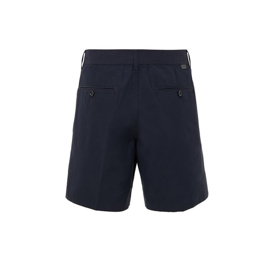 Black Polyester Bermuda Shorts