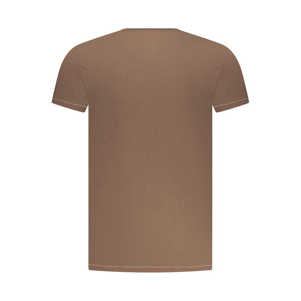 Marrone Cotton Men T-Shirt