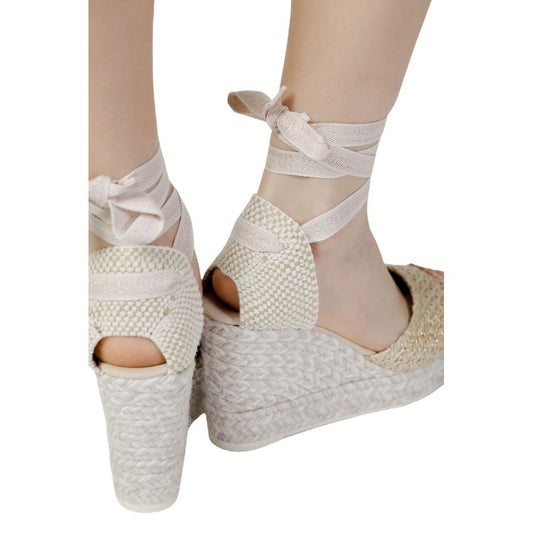 Multicolor Cotton High Heel Pumps