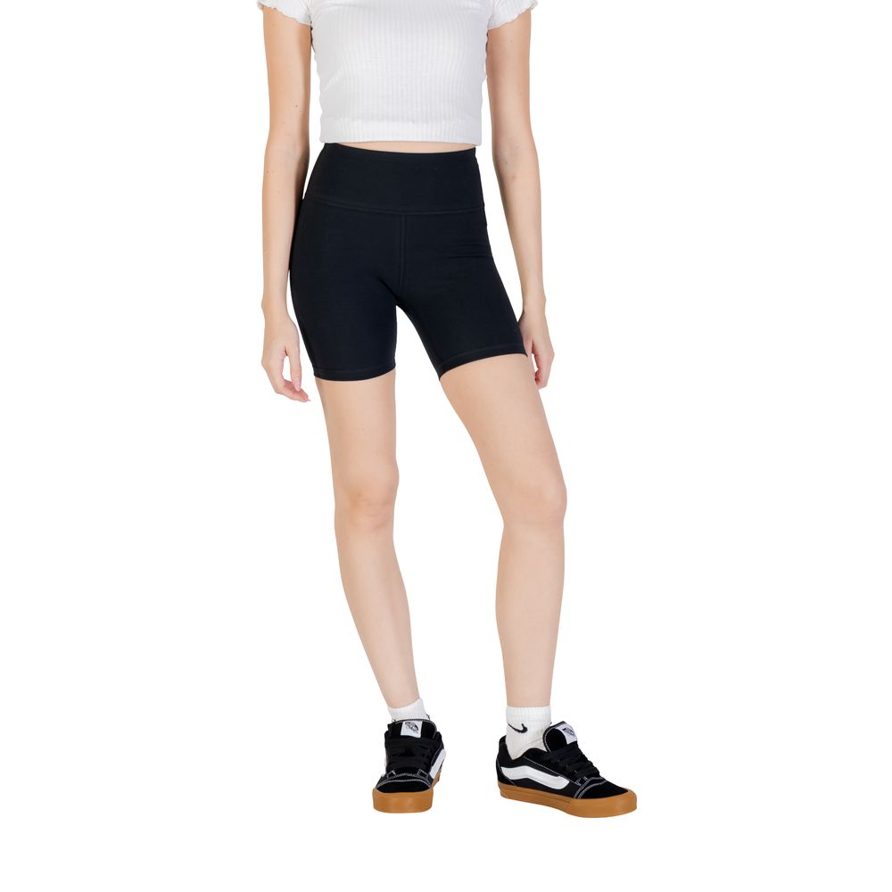 Black Cotton Bermuda Shorts
