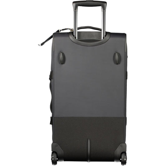 Black Polyamide Unisex Luggage Travel Bag