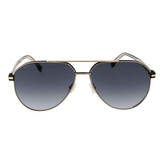 Gold Acetate & Metal Sunglasses