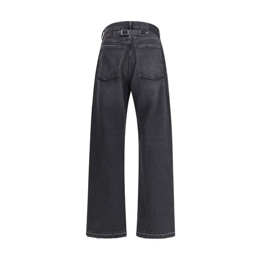 Black Cotton High-Waisted Jean