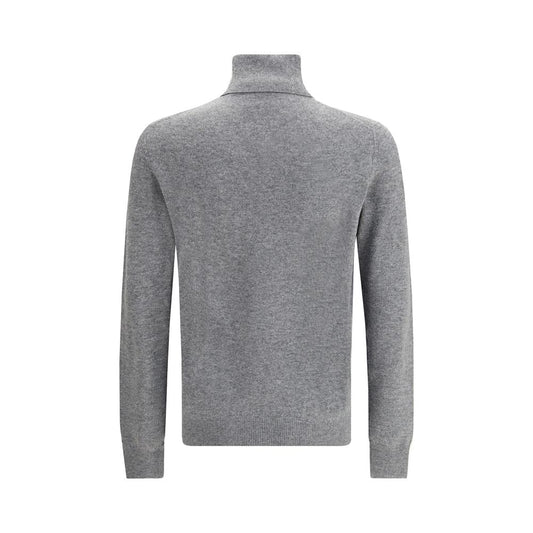Gray Merino Wool Turtleneck