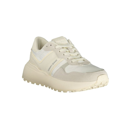 White Polyester Sneaker