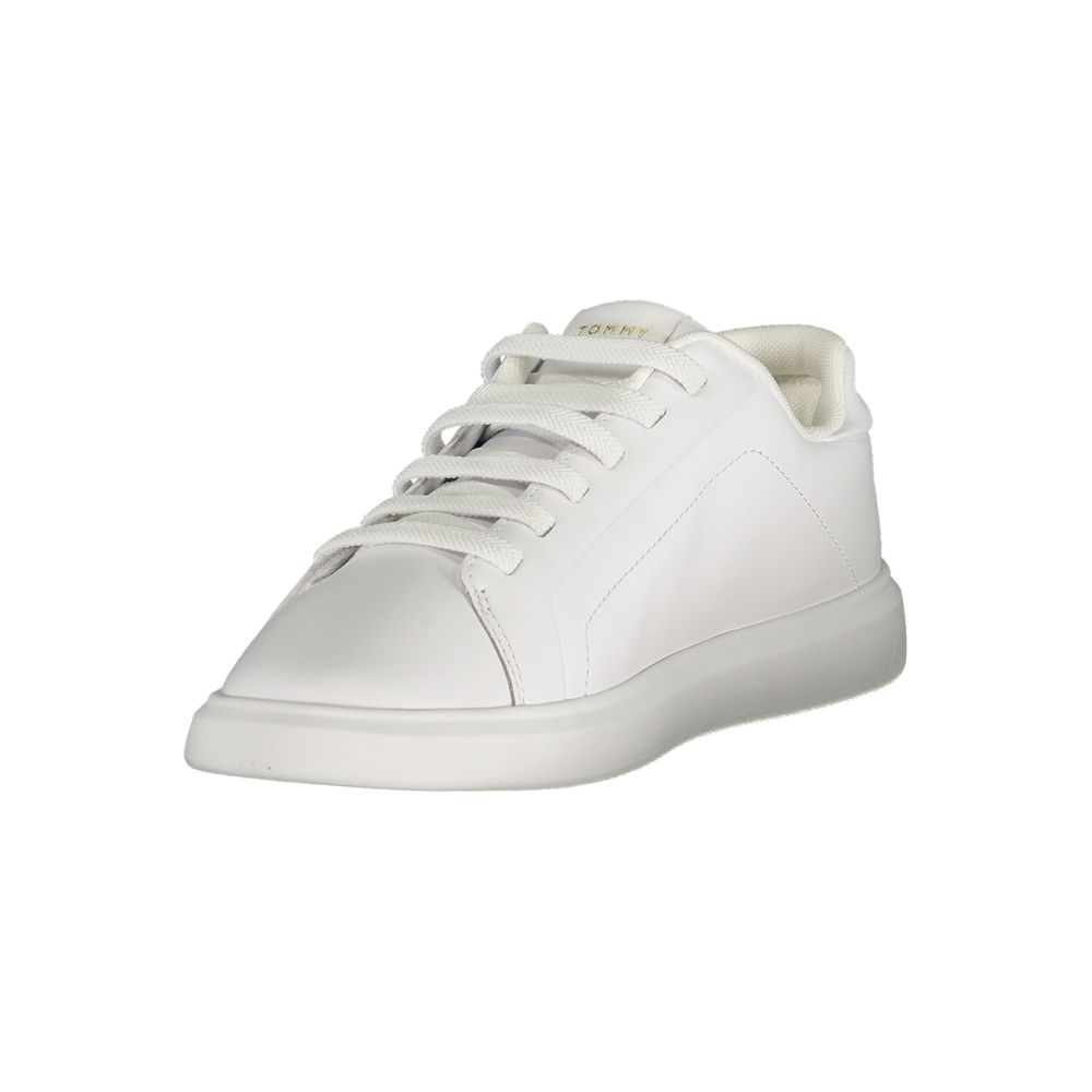White Polyester Sneaker