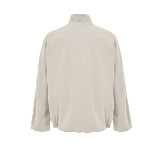 Gray Polyester Shell Jacket