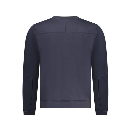 Blue Cotton Men Sweater