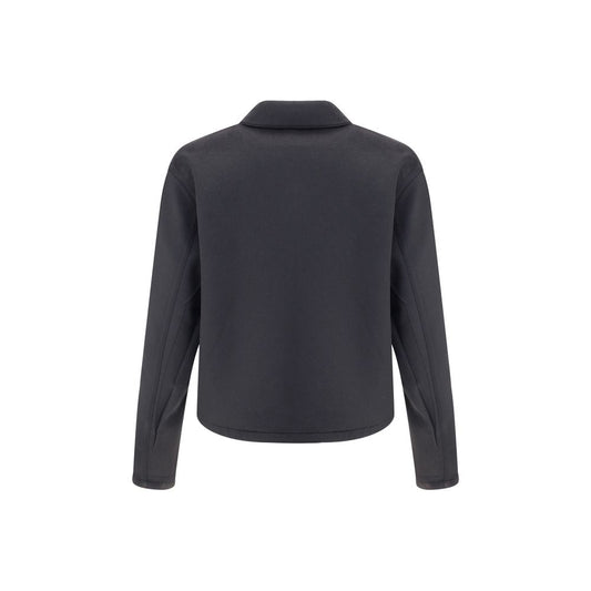 Black Fleece Wool Jackets And Coat