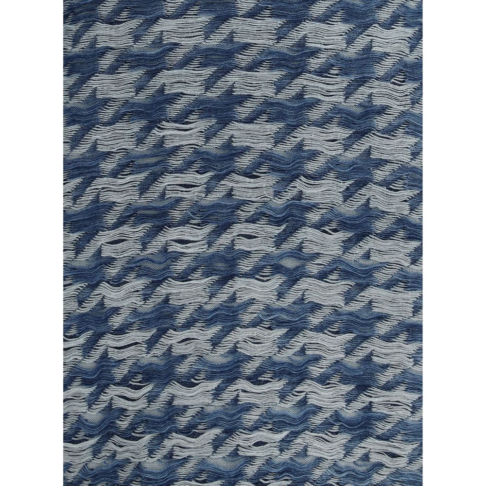 Blue Cotton Casual Dress