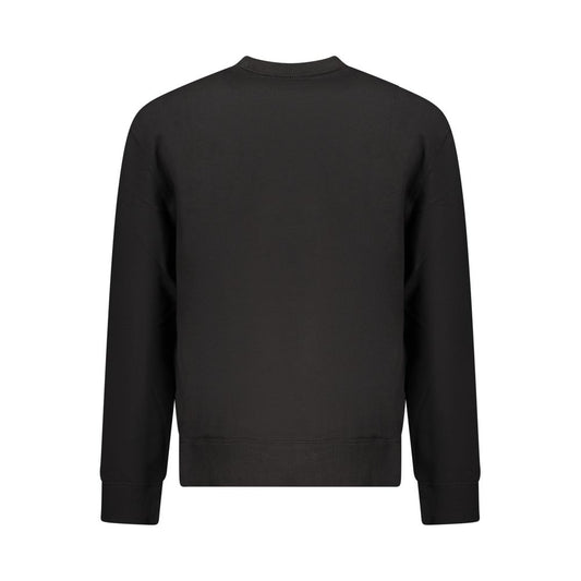 Black Cotton Men Sweater