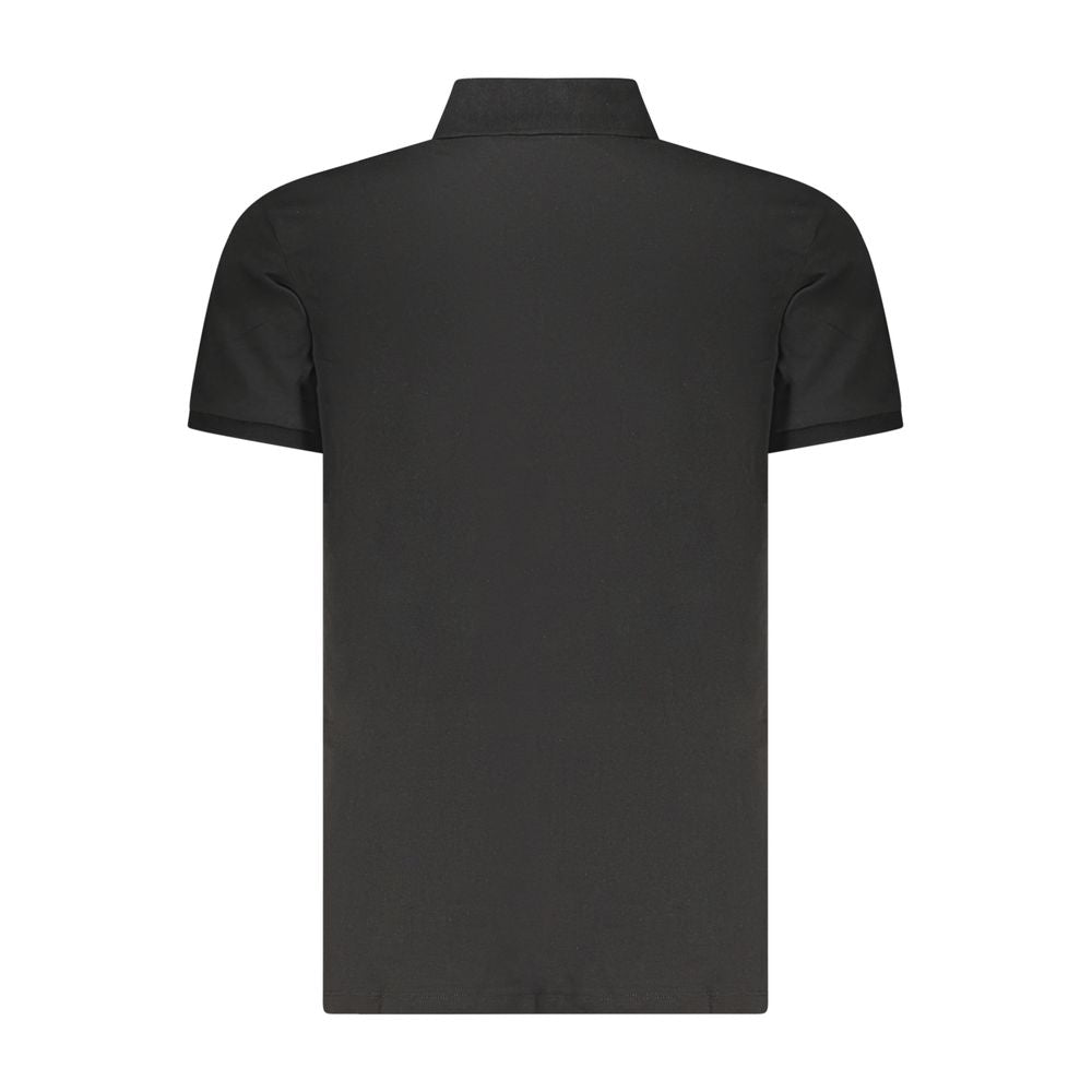 Black Cotton Men Polo Shirt