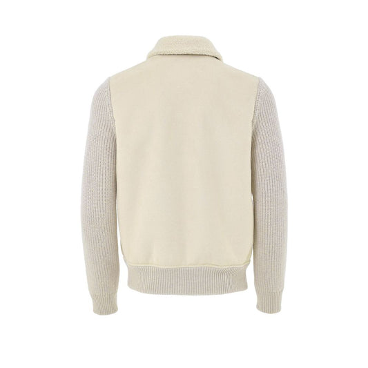 Beige Wool Jackets And Coat